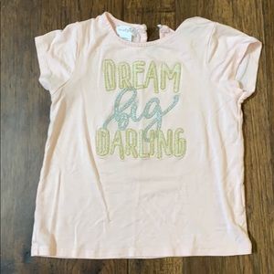 Mudpie 2T/3T Dream Big Darling. pink w/gold silver